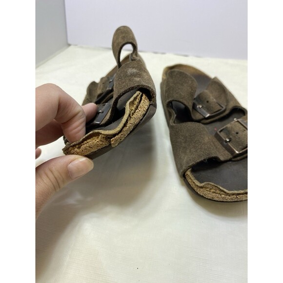 Birkenstock Women's Arizona Brown Soft Footbed Slide Sandals Parts Only Size 6 - Picture 10 of 10